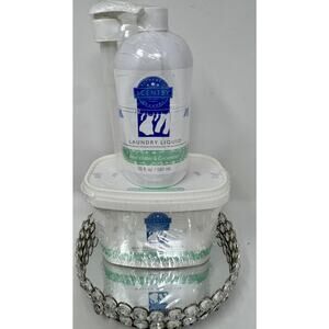 Scentsy Retired Aloe Water & Cucumber Laundry Care Set NEW Washer Whiffs Liquid